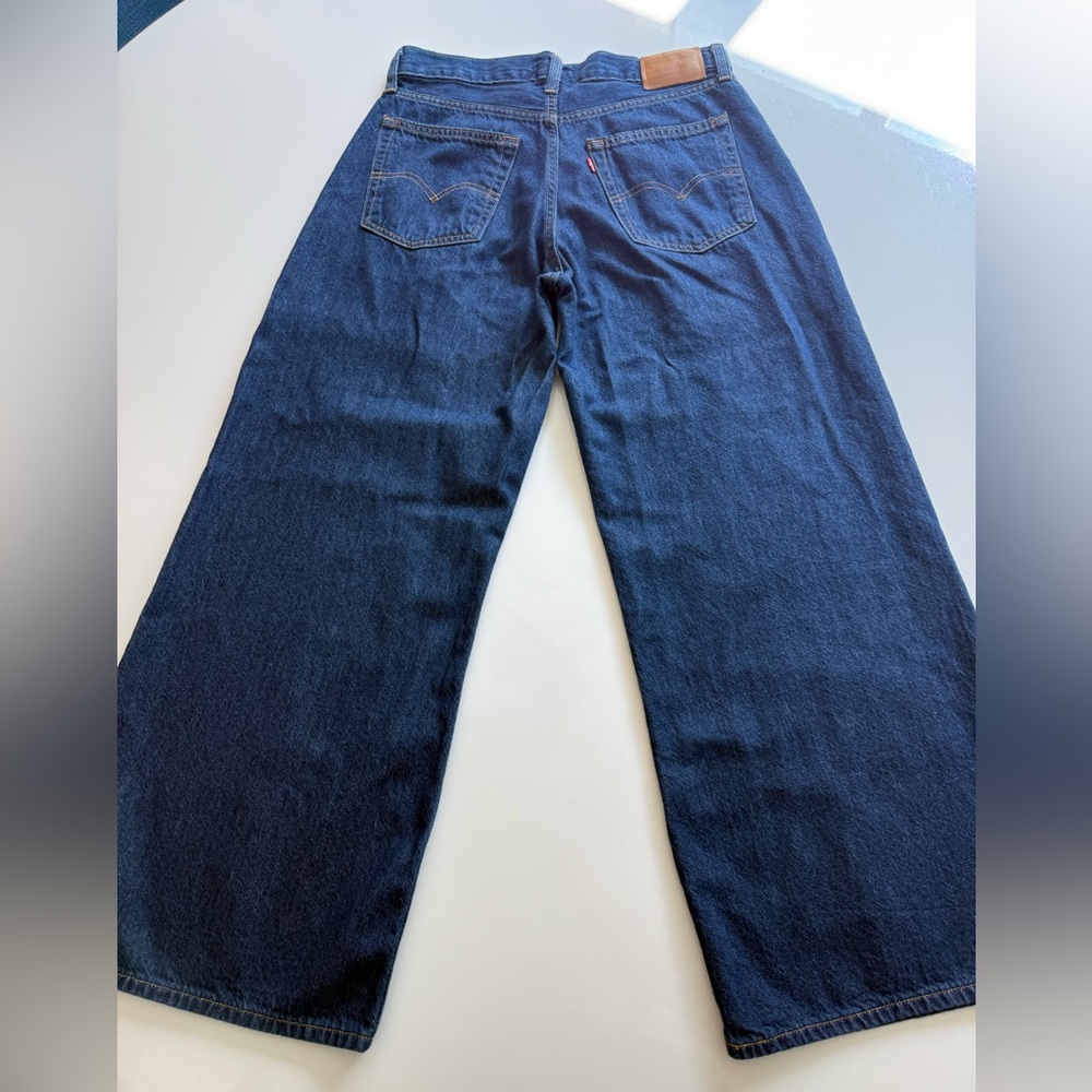 Levi’s Premium Baggy Dad Wide Leg Jeans - Dark Wash Sz 29 - Picture 14 of 16